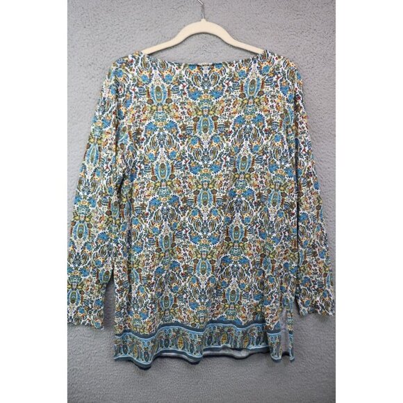J.Jill Long Sleeve Floral Tunic-Size Medium - Picture 8 of 10